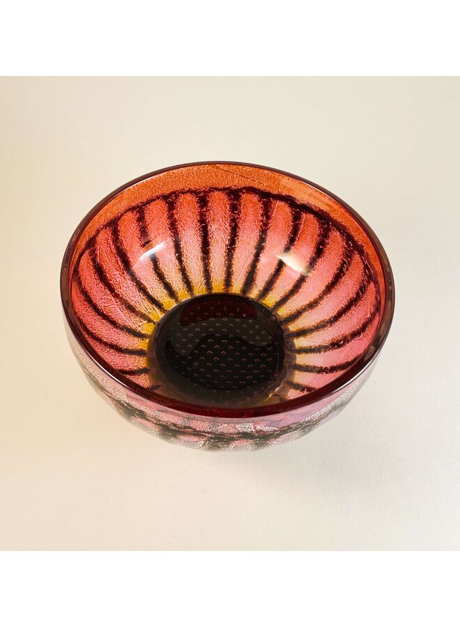 Red Daisy Glass Bowl Small 52