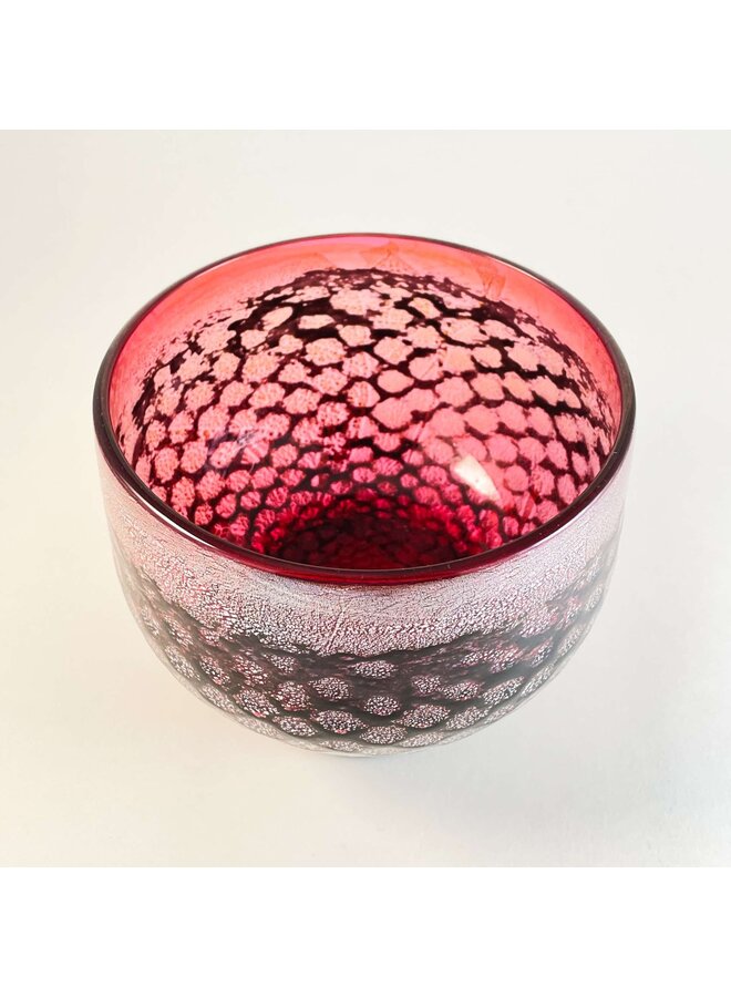 Red / Gold  Glass Mermaid Bowl 51