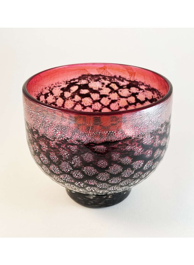 Red / Gold  Glass Mermaid Bowl 51
