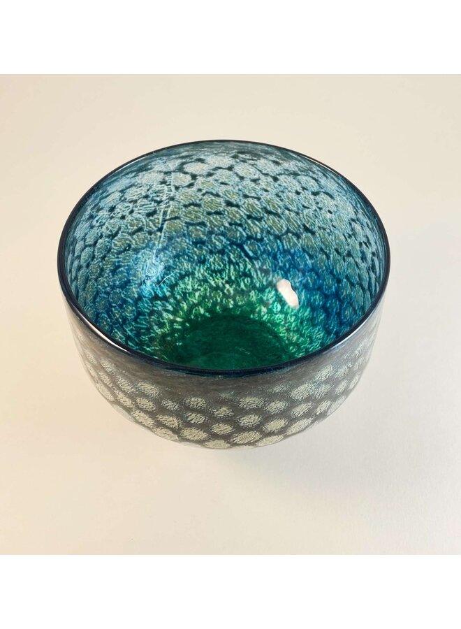 Aqua / Emerald Mermaid Glasskål 50