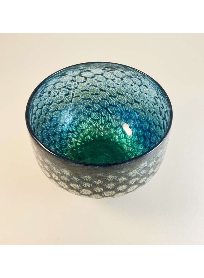 Bol en verre sirène aqua/émeraude 50