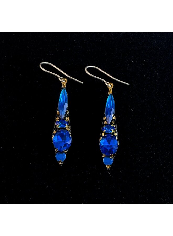 Blue Icicle Drop Earrings 437