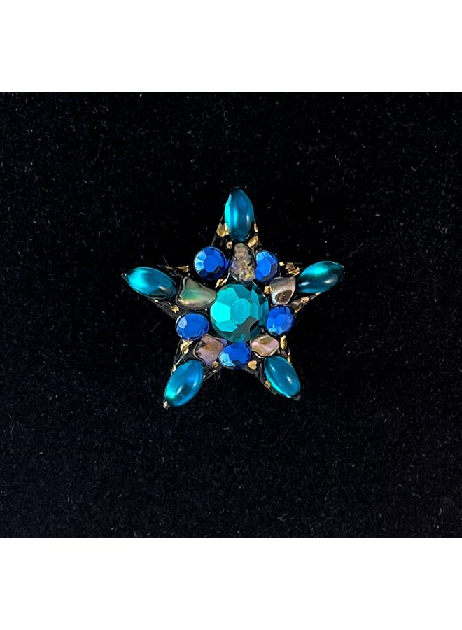 Blue Star  Small Brooch 465