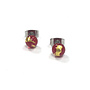 Red and Gold Glass Tiny Round Stud Earring 59
