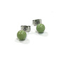 Mint Green Glass Tiny Round Stud Earring 51