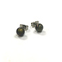 Bronze Frosted Glass Tiny Round Stud Earring 46