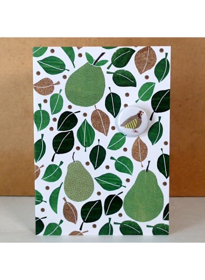 Pear Tree with Partridge Badge Card 84