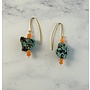 Turquoise Nuget and Coral Earrings 160