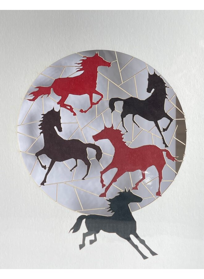 Horses Laser cut card