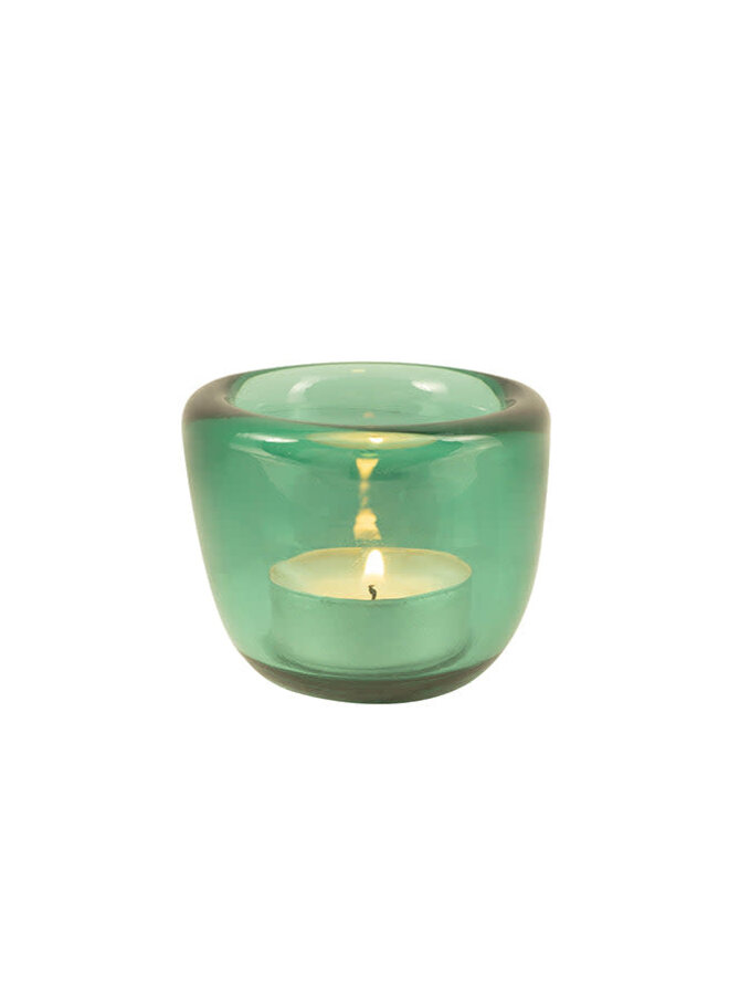 Glass Handmade Tealight Holder Turquoise 12