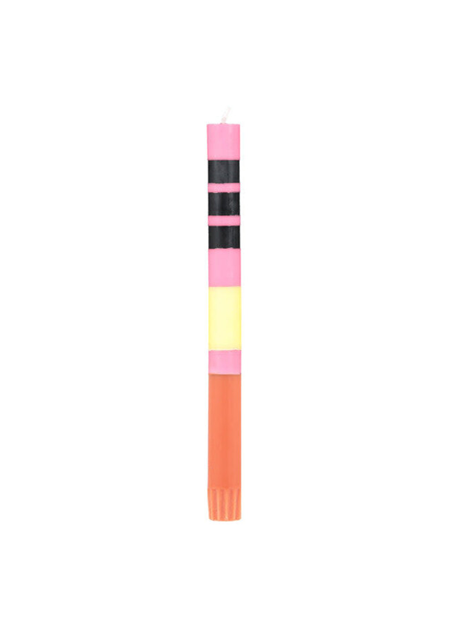 Velas Cena Color Rayado Neyron x 4 velas 19
