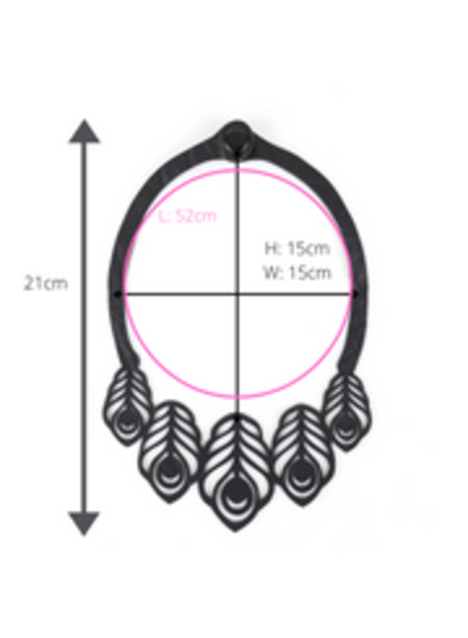 Peacock Feather Inner Tube upcylced necklace 31