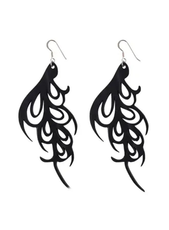 Lotus Recycle Rubber Earrings