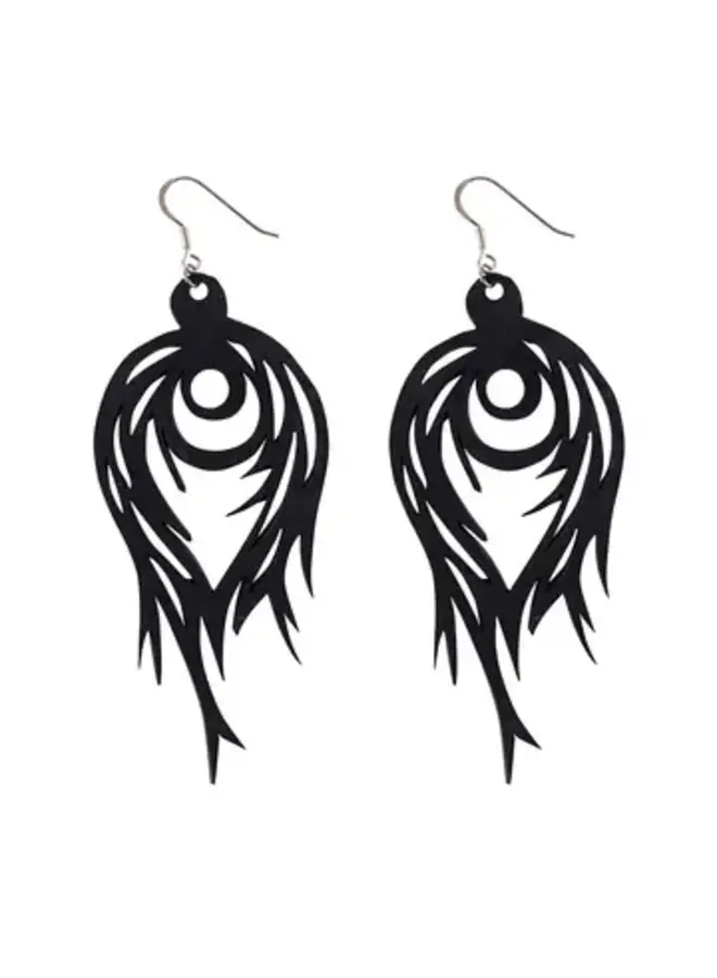 Flame  Recycled Rubber Earrings 109