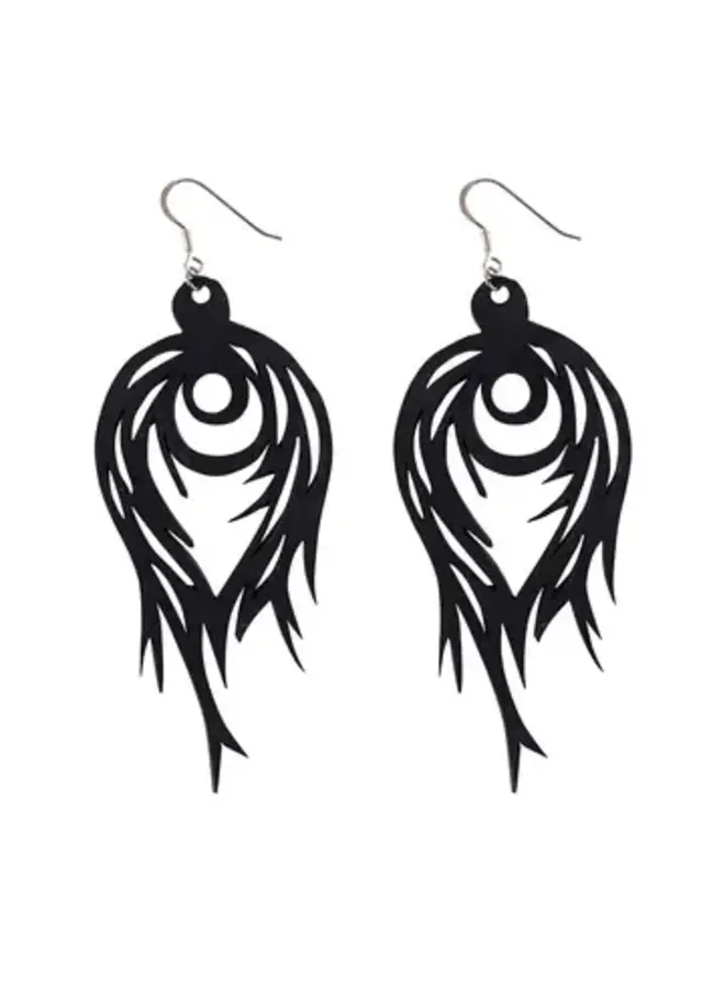 Flame Recycled Rubber Earrings 109