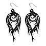Flame Recycled Rubber Earrings 109