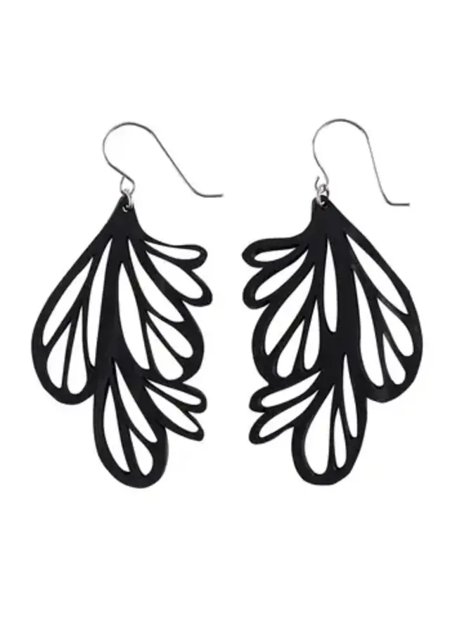 Fountain  Recycled Rubber Earrings 108