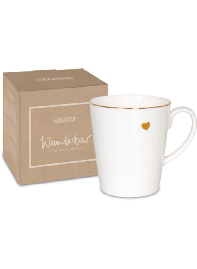 Tasse Wunderbar Golden Heart dans une boîte cadeau