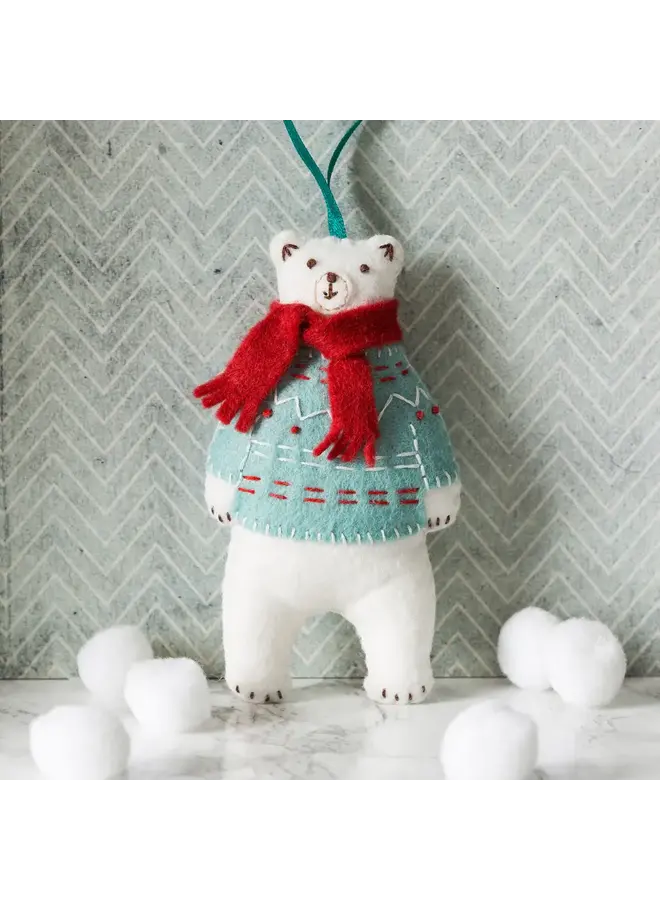 Polar Bear Felt Craft Mini Kit