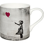 Chica Banksy con Globo Taza