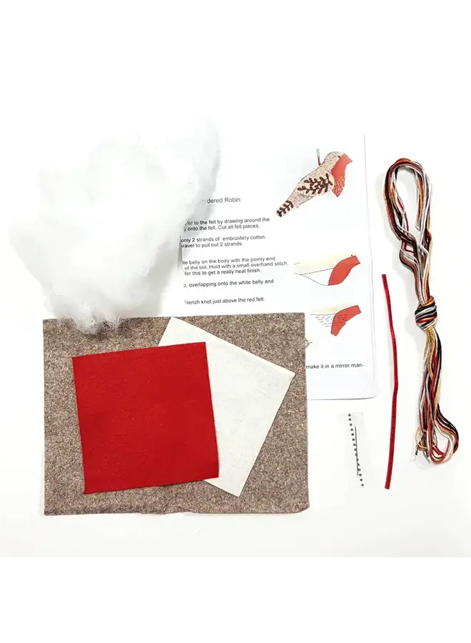 Embroidered Robin Felt Craft Mini Kit