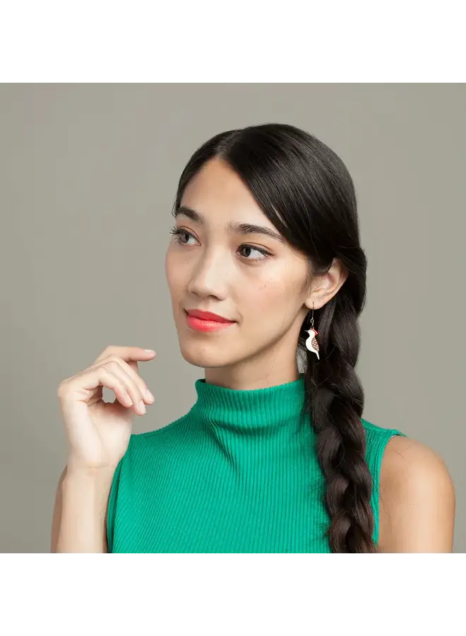Woodpecker Hook Earrings