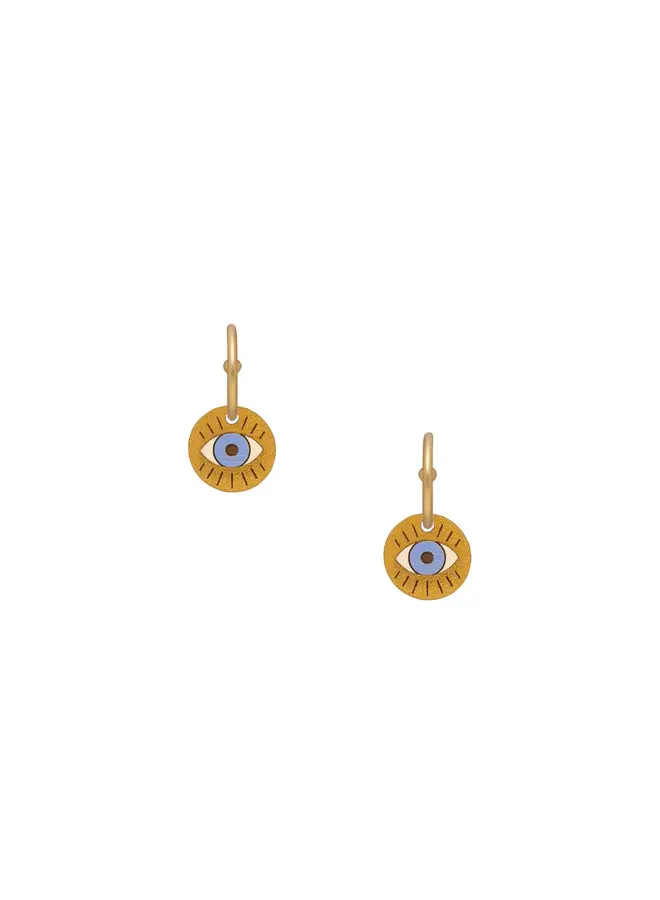 Golden Eye Hoop Earrings