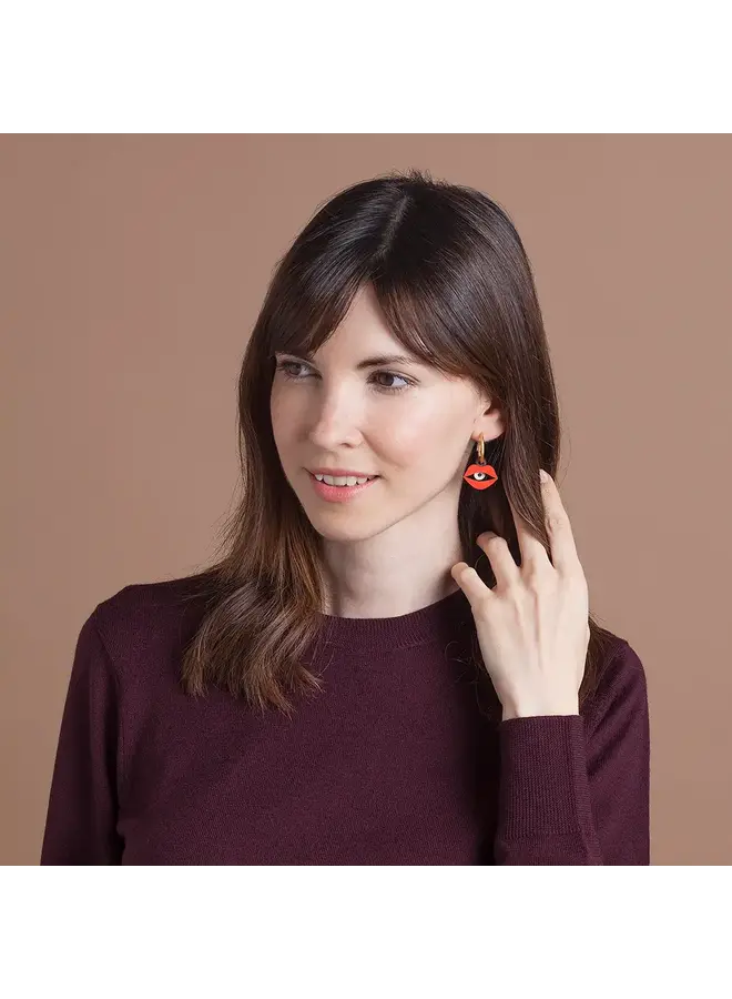 Augen im Mund Creolen