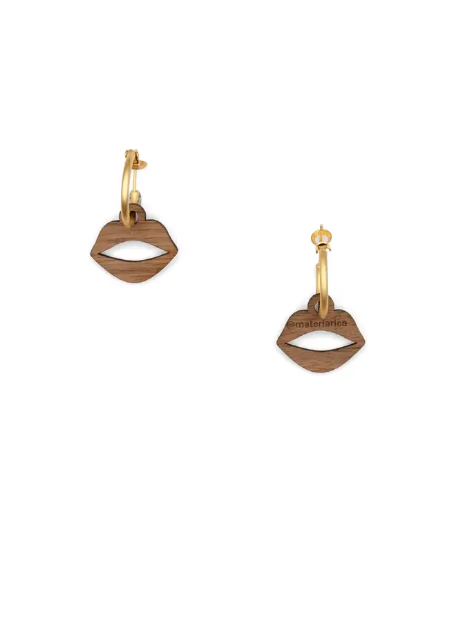 Eyes in a Mouth Hoop Earrings