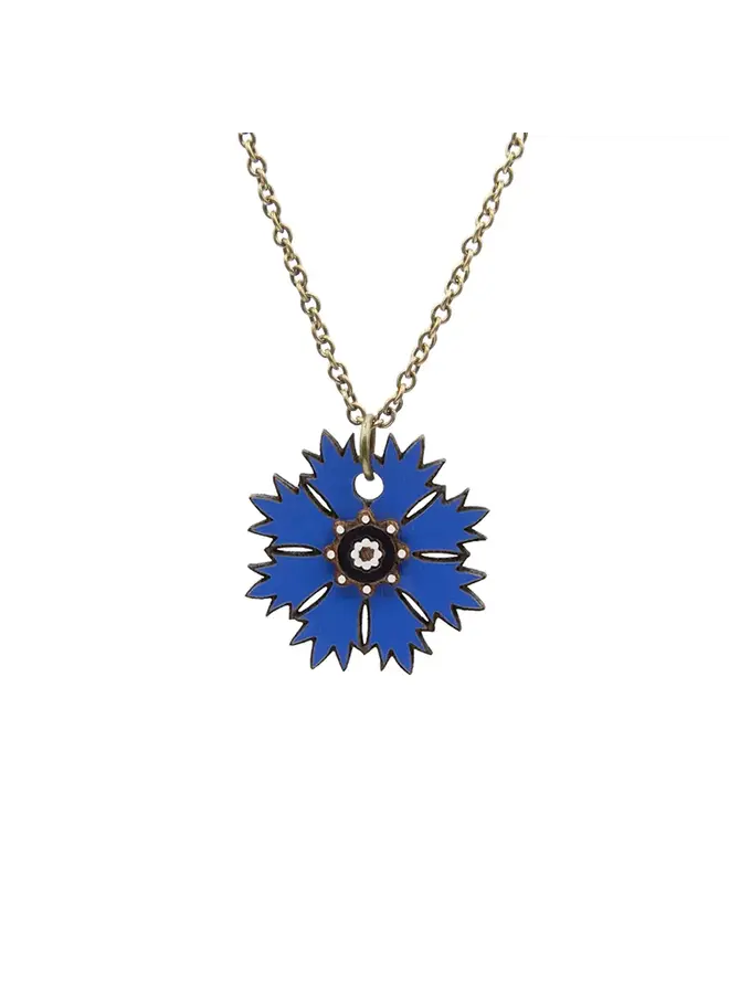 Cornflower blue necklace