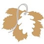 Festive Leaf and Pinecone Gift Tag