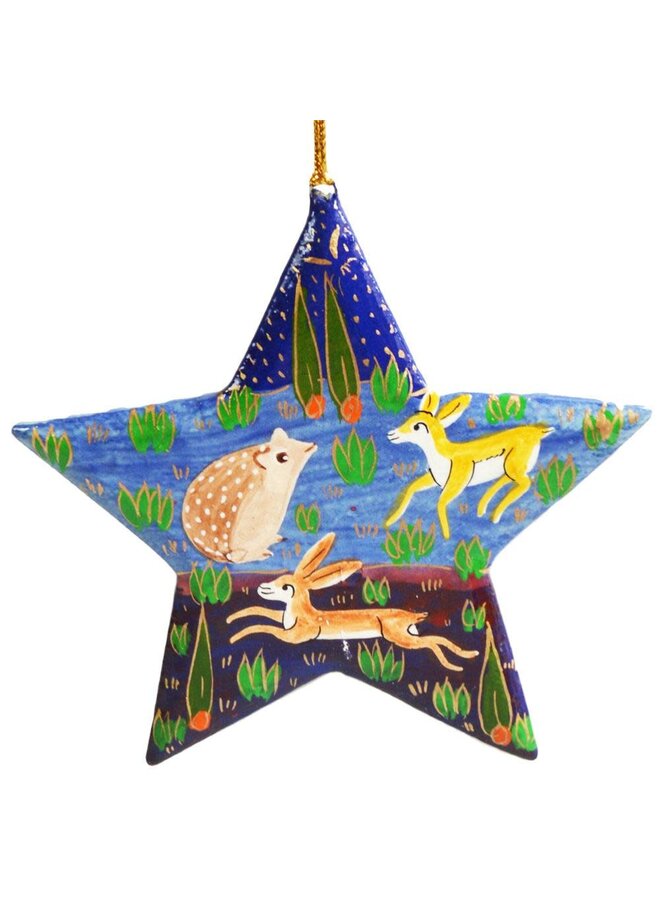 Decoración colgante estrella - Animales del bosque