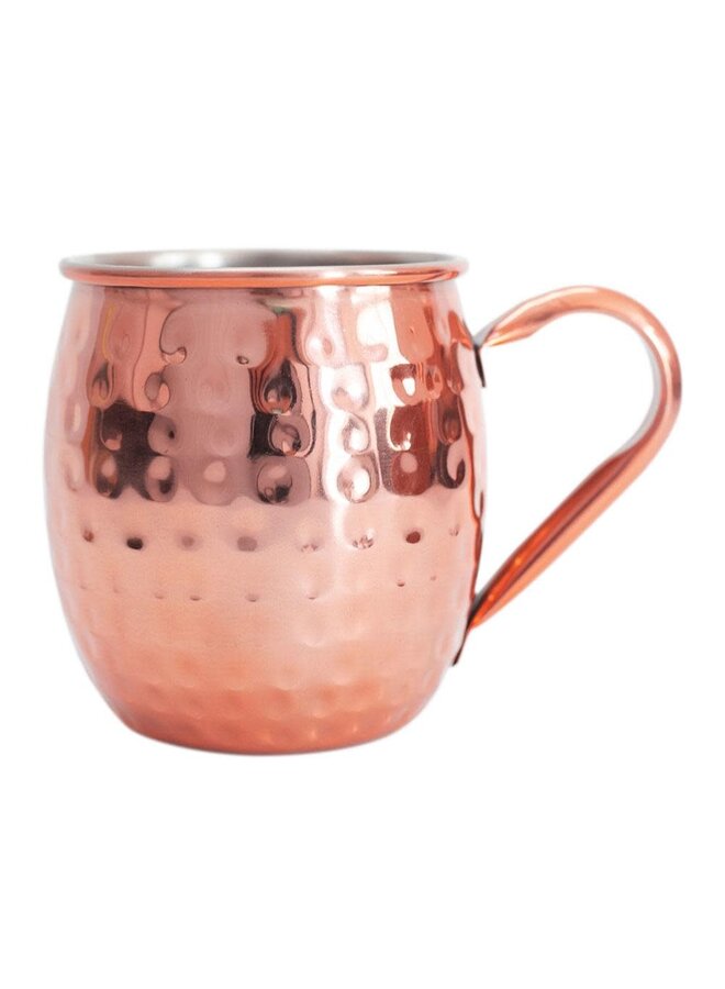 Stainless Steel and Copper Mug hammered design 450ml