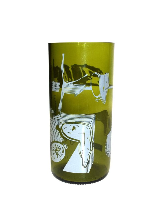 Vaso de vidrio botella reciclada - Salvador Dali 500ml