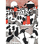 Black Cat Holiday British Library Cards Pack of 8
