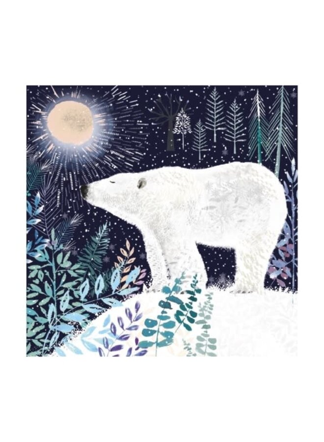 Набор рождественских открыток с белыми медведями, 8 шт.