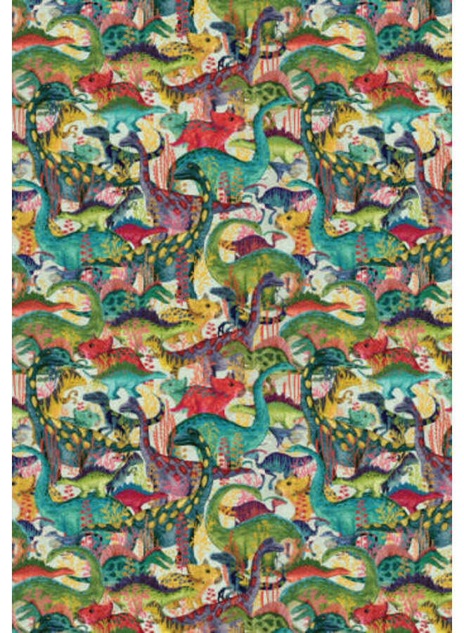 Emballage cadeau réversible dinosaure