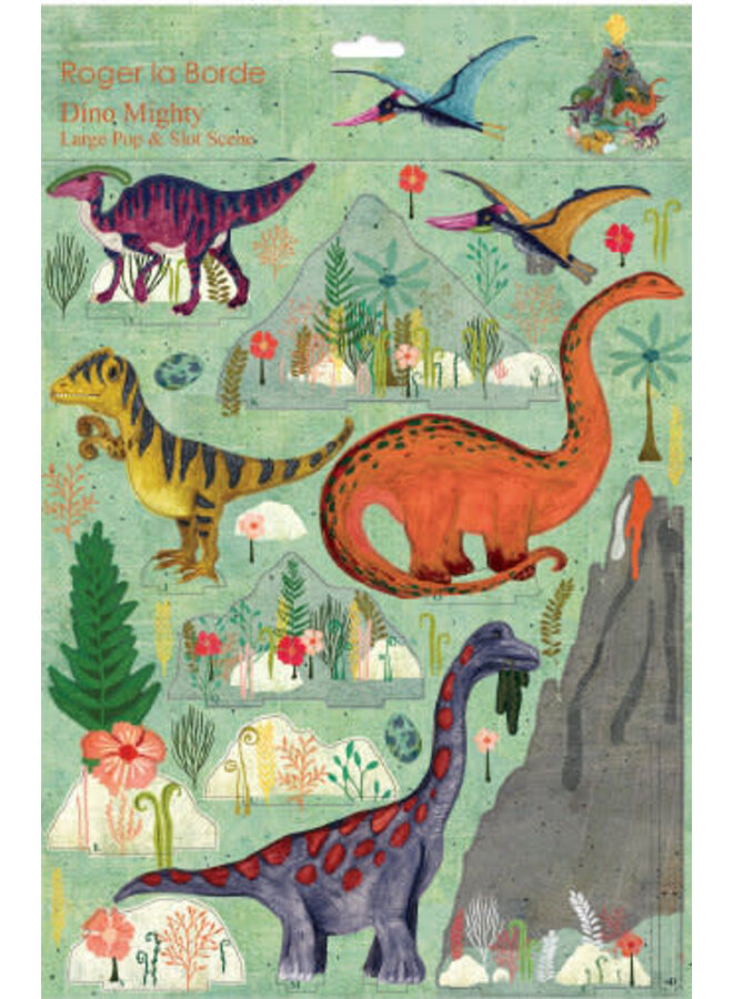 Dino Mighgty Pop & Slot  Dinosaur Scene by Quinn