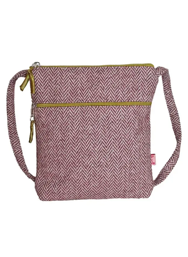 Plumb Cross Body Purse Herringbone 914