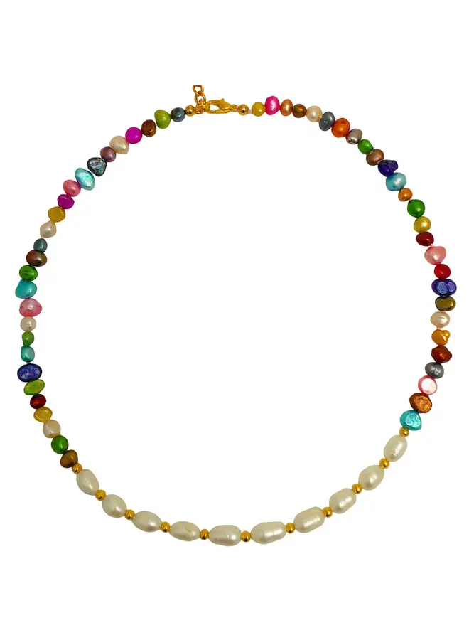 Multicolour with Freshwater Pearls Necklace x1 ONLY151