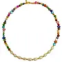Collier 3 perles d'eau douce multicolore x1 ONLY151