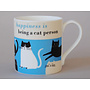 Le bonheur, c'est d'être une personne chat, tasse bleue 229