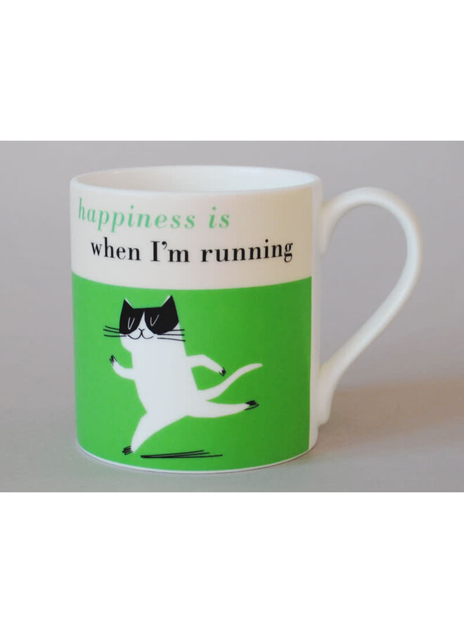 Happiness is Running Green Mug 225