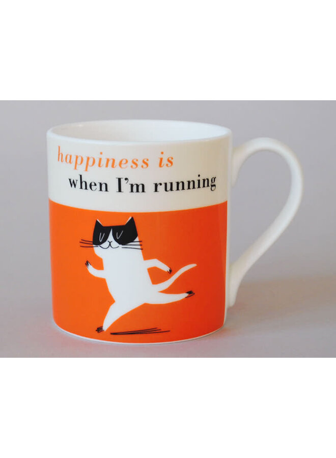 Happiness is Running Orange Mug  224