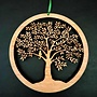 Cat up a Leafy Tree wooden wall hanging Small 010