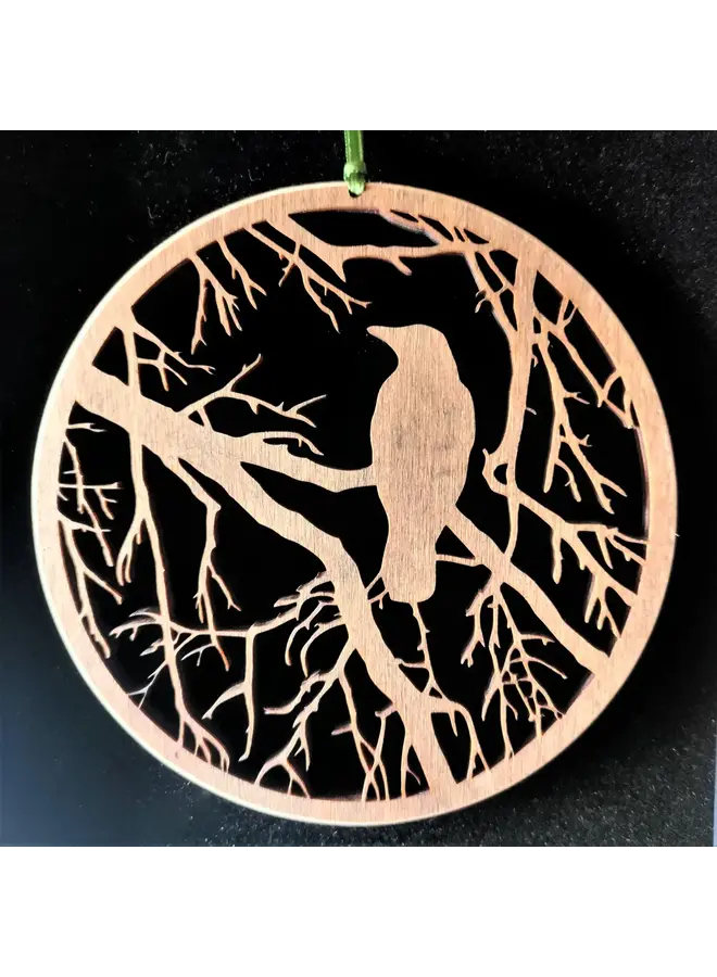 Raven Wooden Wall Hanging Small 015