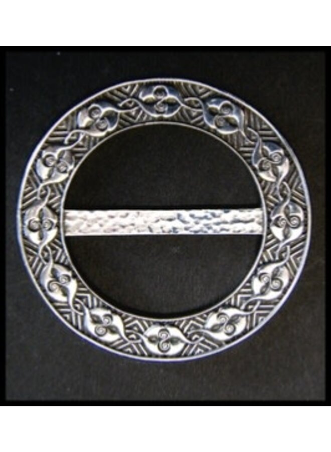 Celtic Kiss Pewter Scarf Ring Large 83