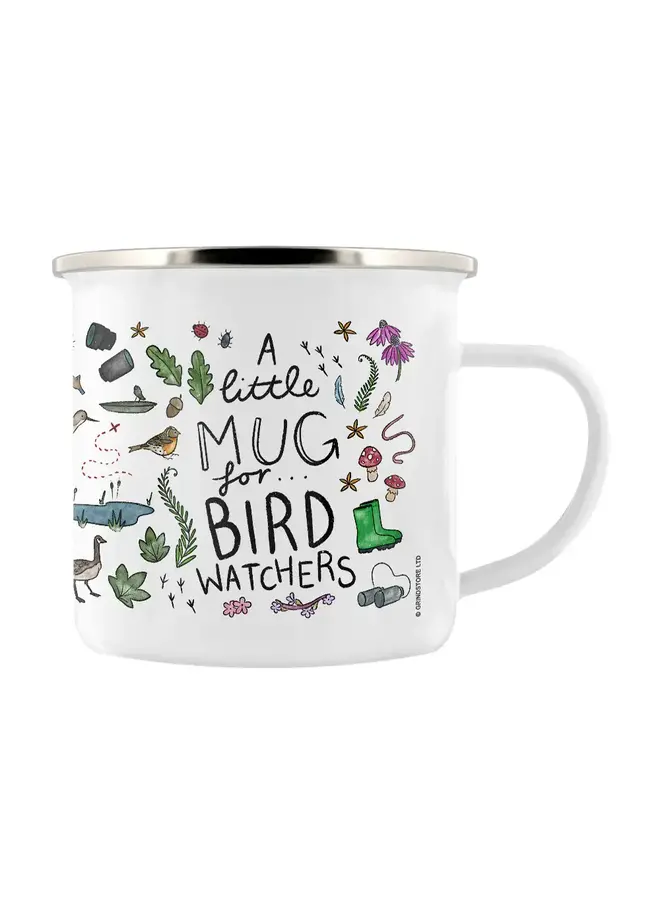 Bird Watcher Emaljmugg 16