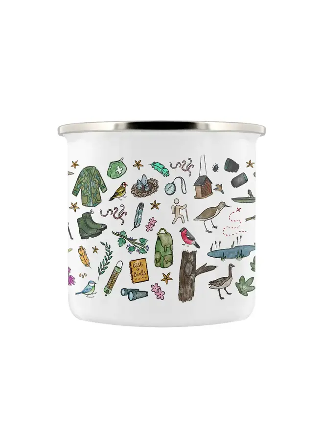 Taza Esmaltada Observador de Aves 16