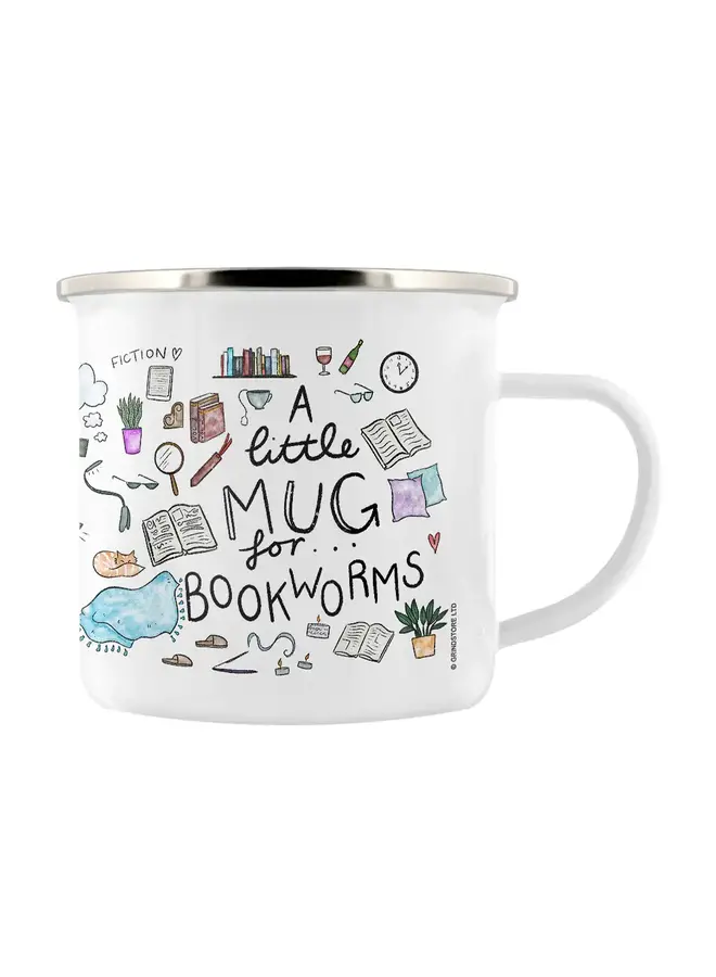 Book Worm Enamel Mug 18